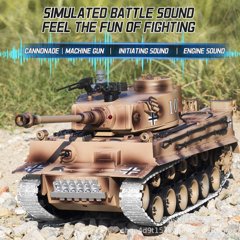 Cross-border metal remote control tank toy car Tiger I tracked wireless electric combat launch remote control car