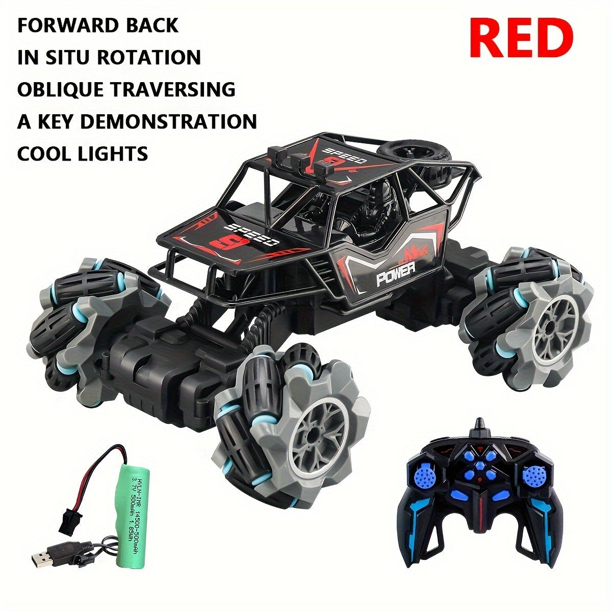 Remote Control Car Off-Road Vehicle High-Speed Four-Wheel Drive Climbing Electric Professional Children's Boy Toy Extra Large RC Racing Car