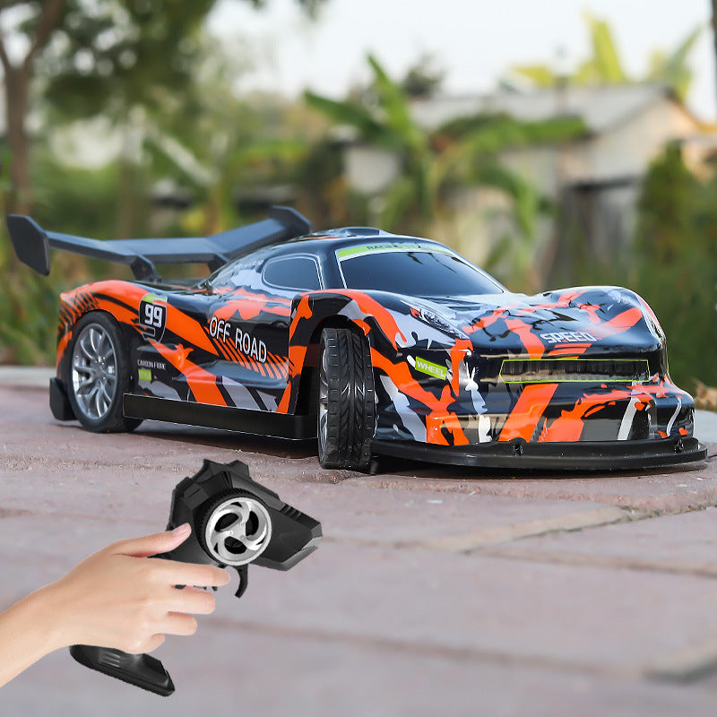 RC remote control car for adults and children, driftable electric flat sports car model, four-wheel drive racing car toy car, boys' stunt supercar
