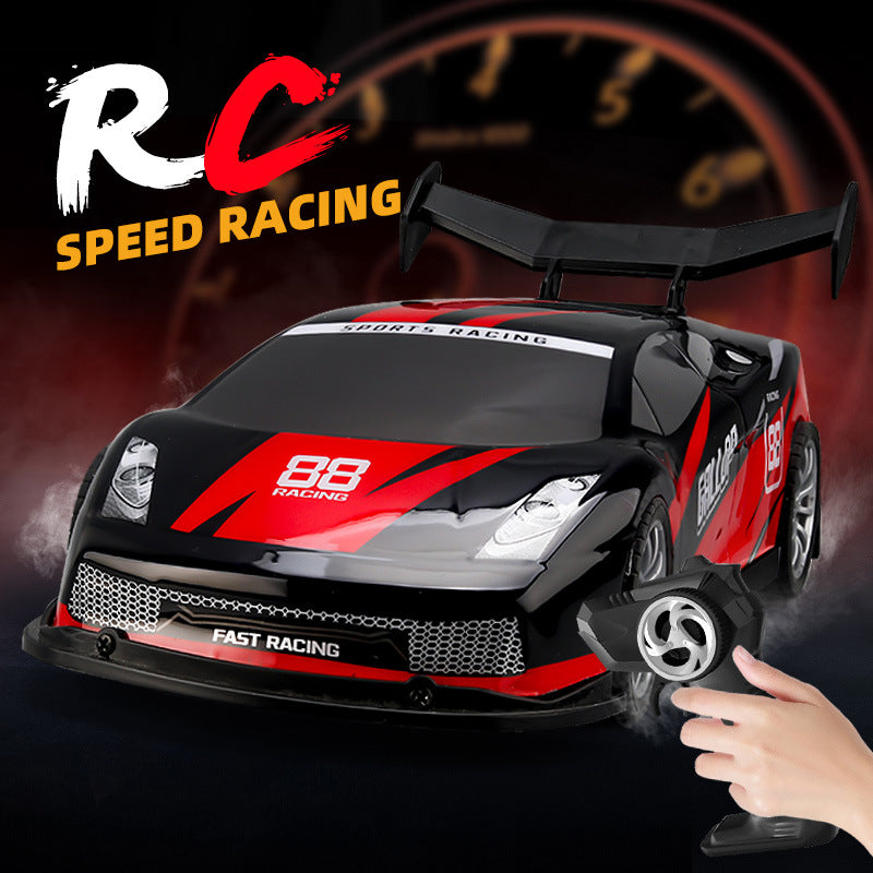 RC remote control car for adults and children, driftable electric flat sports car model, four-wheel drive racing car toy car, boys' stunt supercar