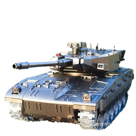 Remote-controlled Merkava tank firing metal tracks, extra-large adult electric military model toy car, cannon.
