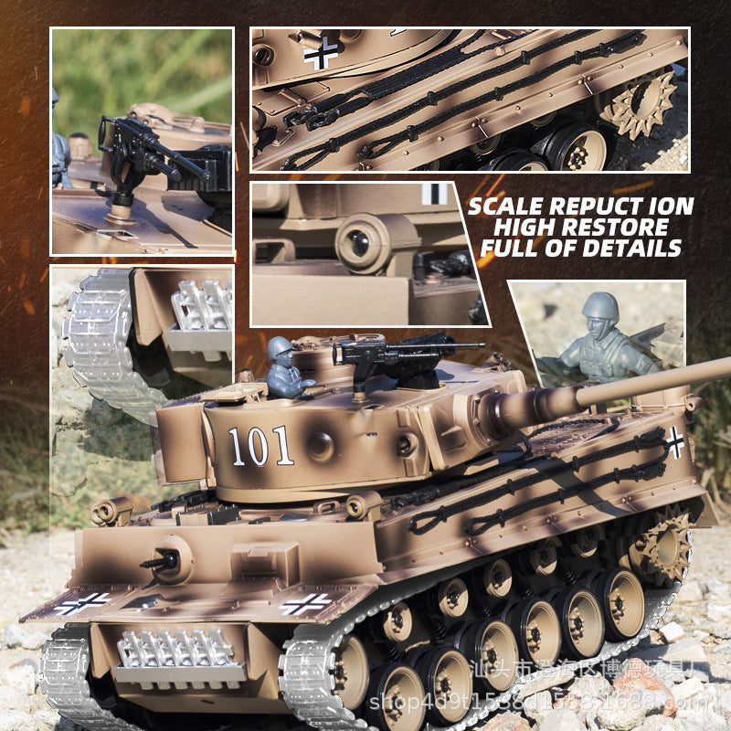 Cross-border metal remote control tank toy car Tiger I tracked wireless electric combat launch remote control car