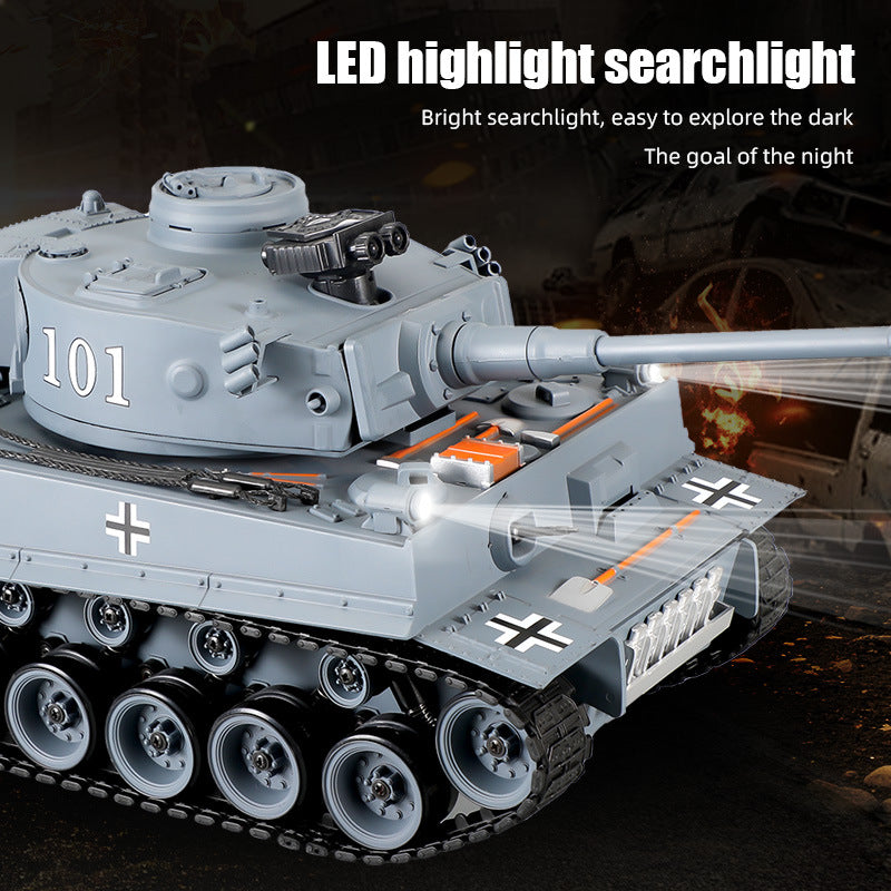 Cross-border battle remote control tank tracked vehicle that can fire bullets and water bullets, smokes, boy toy wholesale, military use