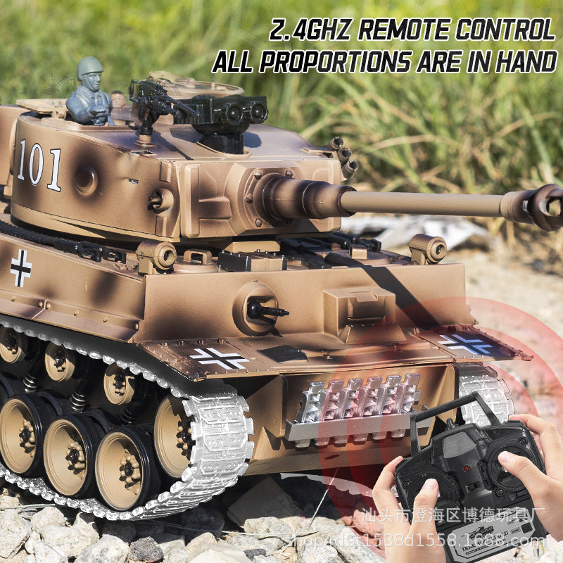 Cross-border metal remote control tank toy car Tiger I tracked wireless electric combat launch remote control car