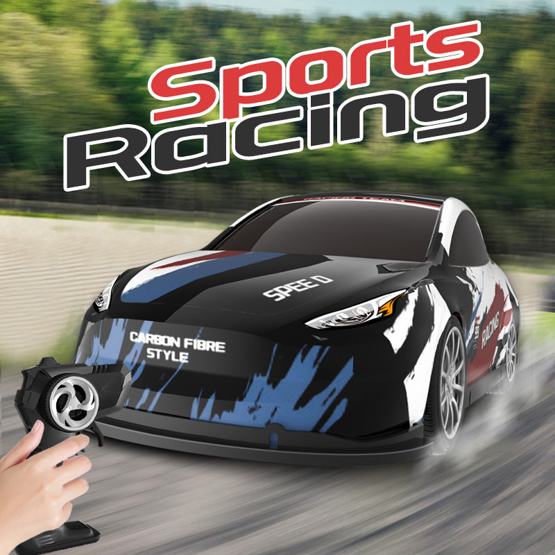 RC remote control car for adults and children, driftable electric flat sports car model, four-wheel drive racing car toy car, boys' stunt supercar